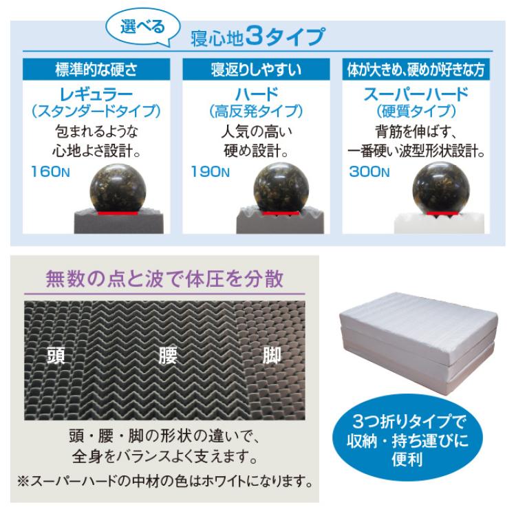 アキレス フロートウェーブ ハード セミダブル