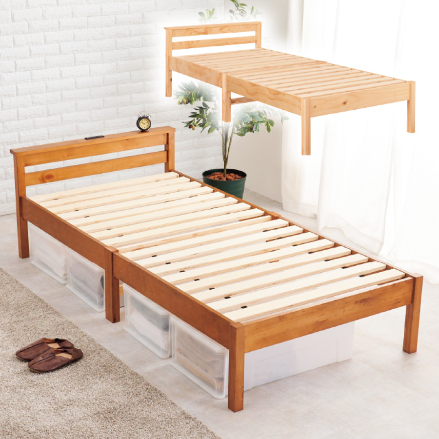 組立簡単！ネジレスベッド シングル