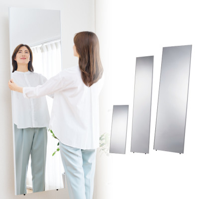 軽くて割れない壁掛けミラー30×150cm