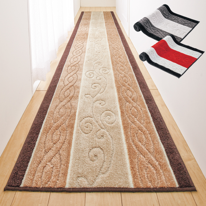 洗えるタフテッド織廊下敷きカーペット 80&times;180cm
