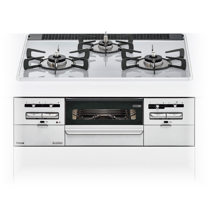 リンナイ ビルトインガスコンロ取替サービス(標準工事費込み) センス(パールクリスタル)60cm水無しグリル・両面焼き