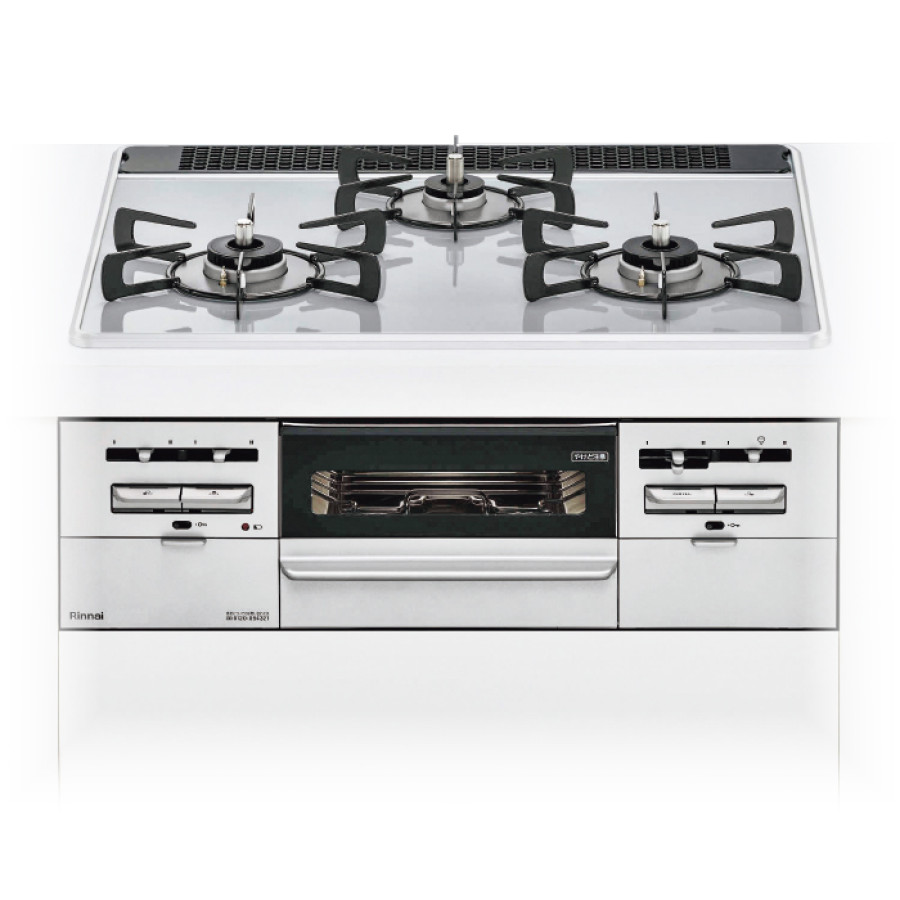 リンナイ ビルトインガスコンロ取替サービス(標準工事費込み) センス(パールクリスタル)60cm水無しグリル・両面焼き