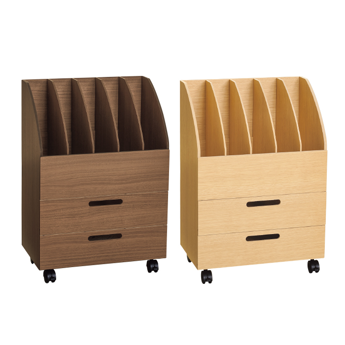 タテヨコ仕切れる書類整理ワゴン