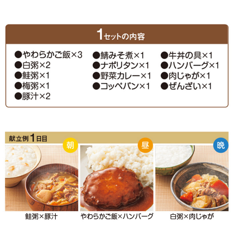 美味しい6年保存食 和・洋食3日分セット