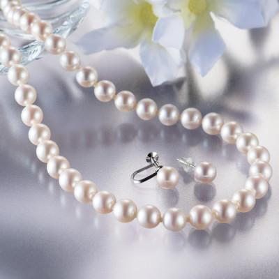 7.5mm珠花珠真珠2点セット