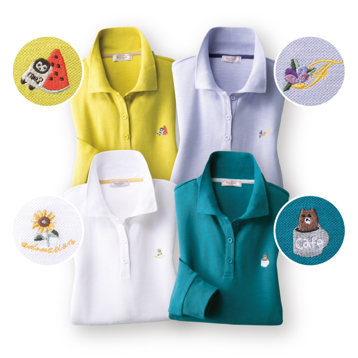 多機能がうれしい！長袖ポロシャツ