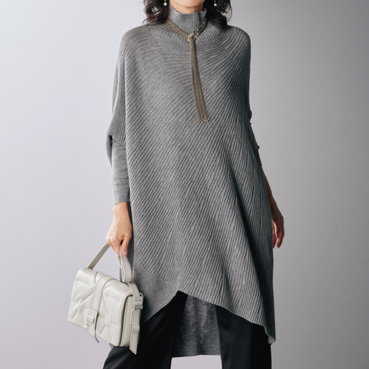 変わり編みニットチュニック