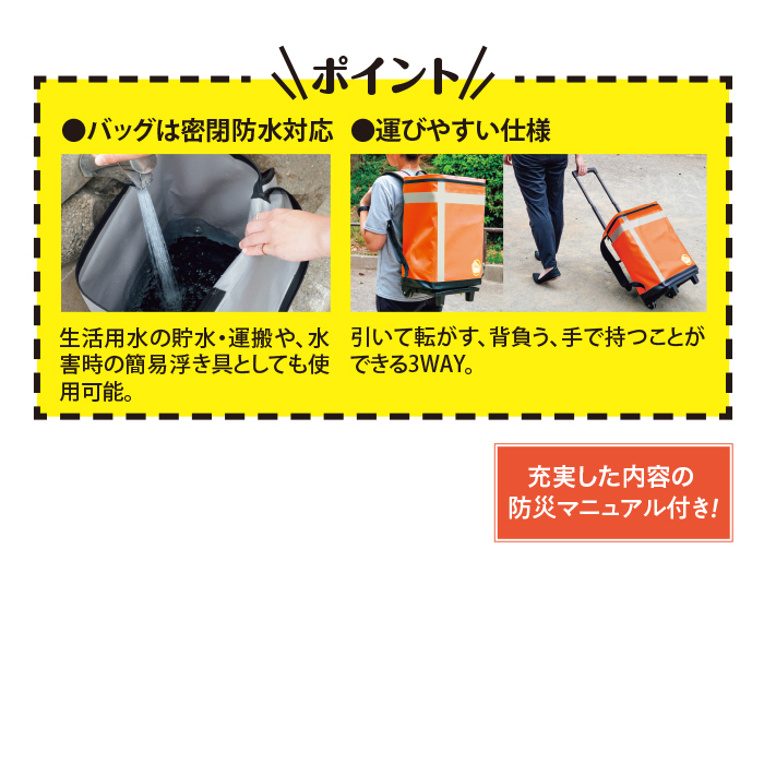 防災バッグ TANAKA防災士モデル アドバンスM 2人用