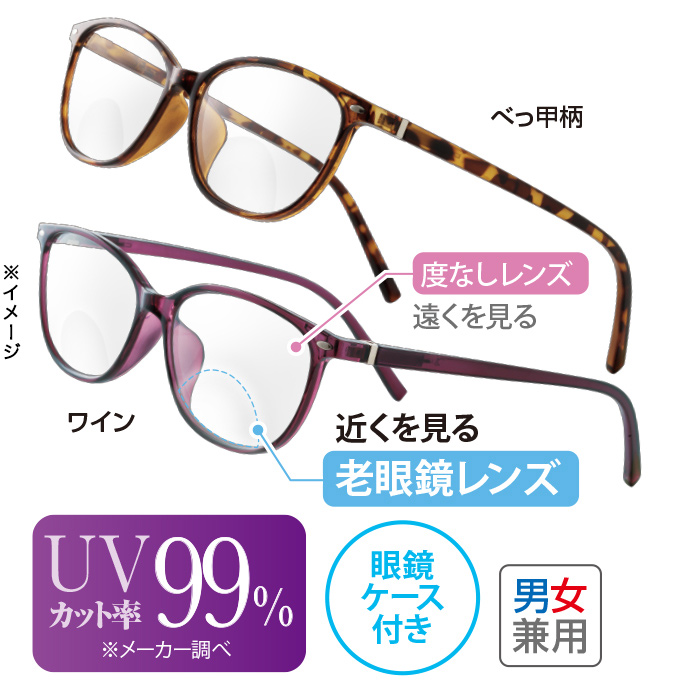 UVカット遠近調光グラス