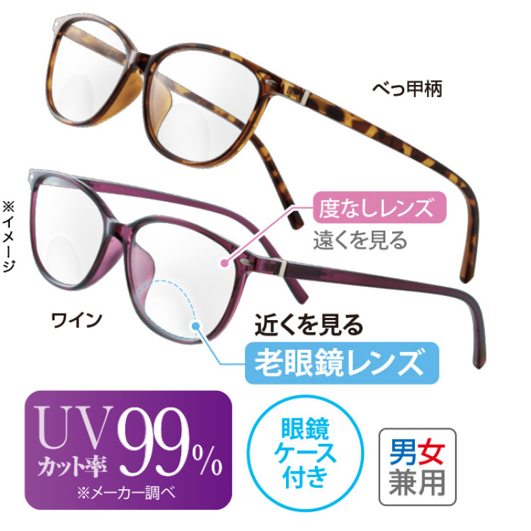 UVカット遠近調光グラス