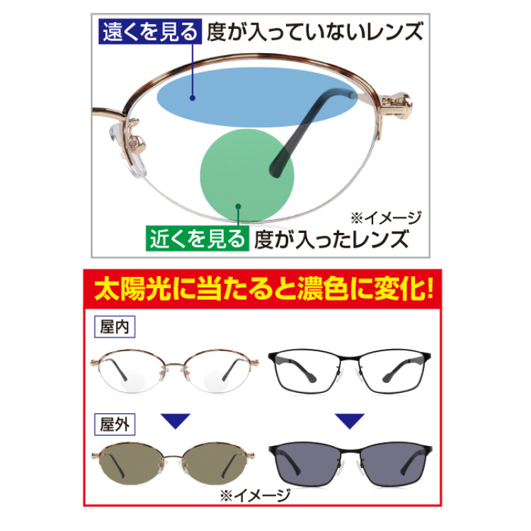 遠近調光シニアグラス