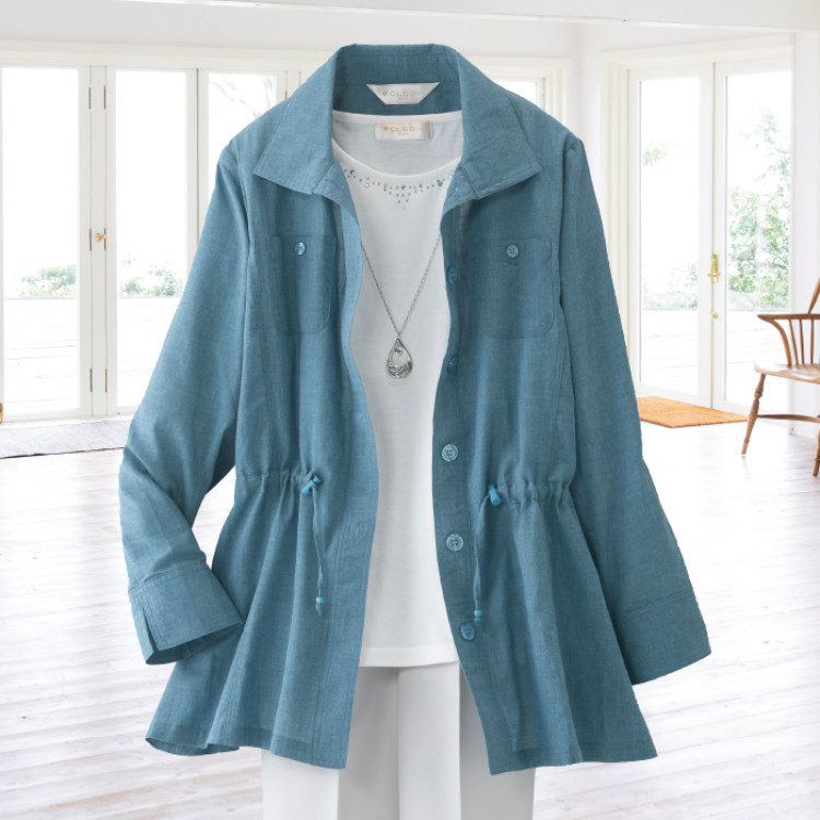 ソフト綿ブラウスジャケット