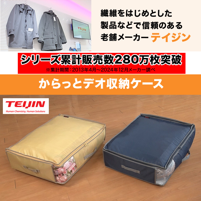 テイジン からっとデオ収納ケース 小4個セット【防ダニ、消臭、抗菌仕様】