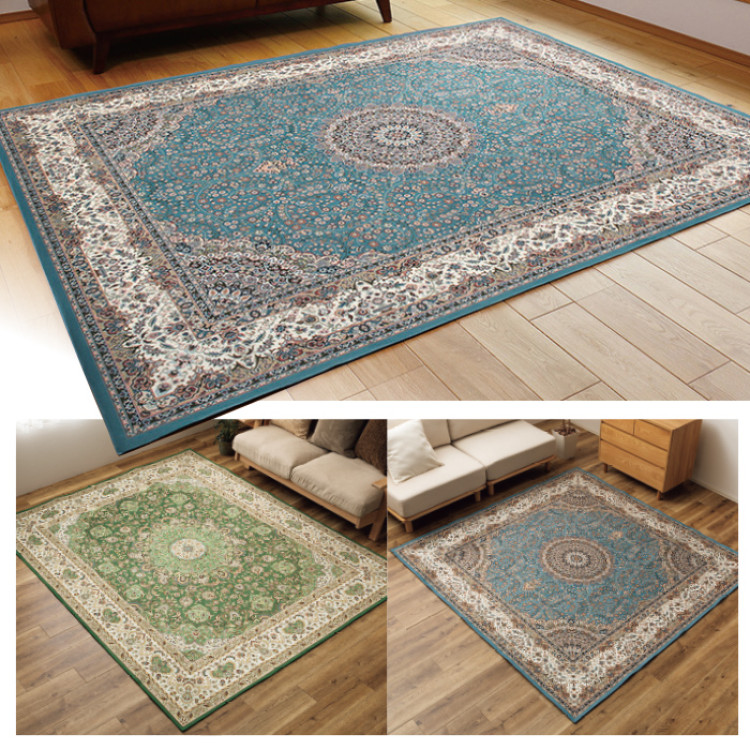 はっ水機能付き 高級絨毯風転写プリントラグ140&times;200cm