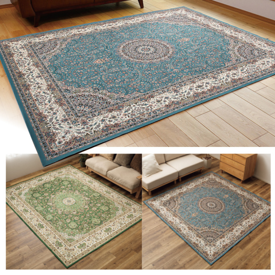 はっ水機能付き 高級絨毯風転写プリントラグ230&times;330cm