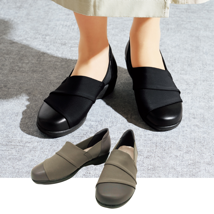 ＜ミスキョウコ＞4E撥水ストレッチスリッポン