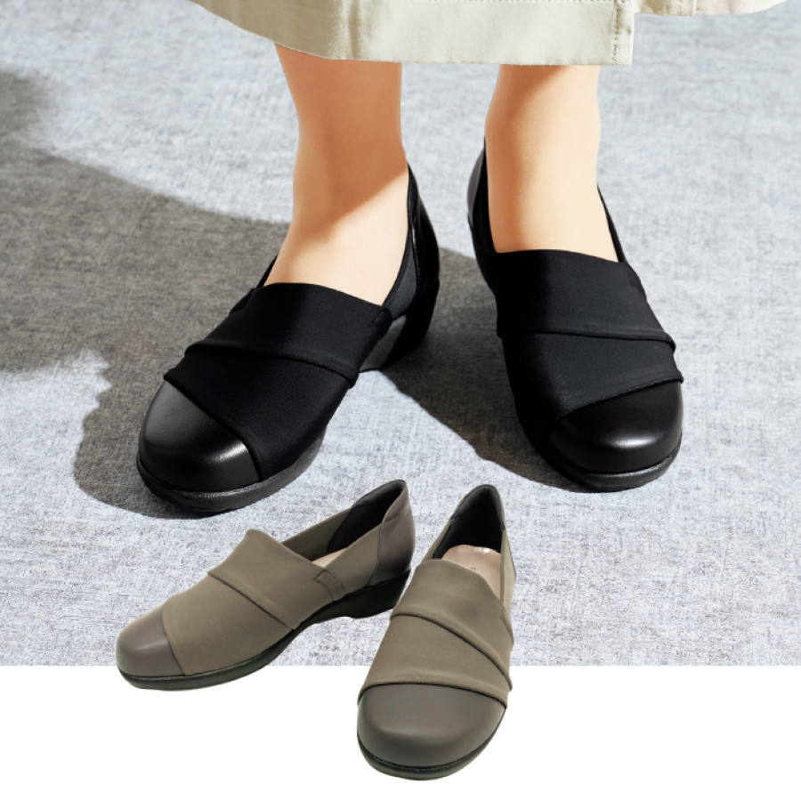 ＜ミスキョウコ＞4E撥水ストレッチスリッポン