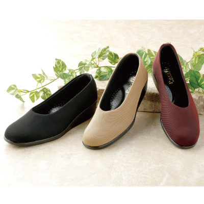 軽量撥水ソフトカラーパンプス