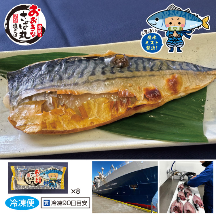 大きなさば丸 ふっくら塩さば 8枚セット