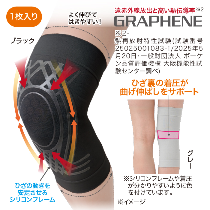 Dr.PROグラフェンひざサポーター 1枚