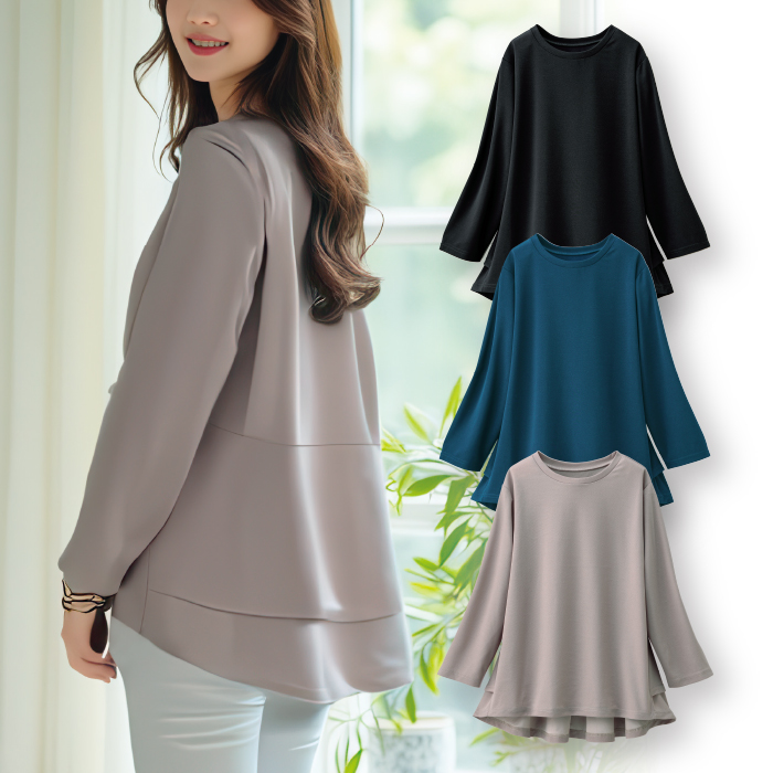 背中美人なフレアーブラウス3色組(同サイズ)
