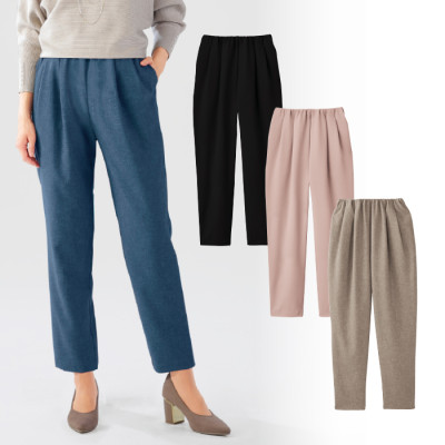 ＜eclaT style(R)＞キレイ見せタックパンツ