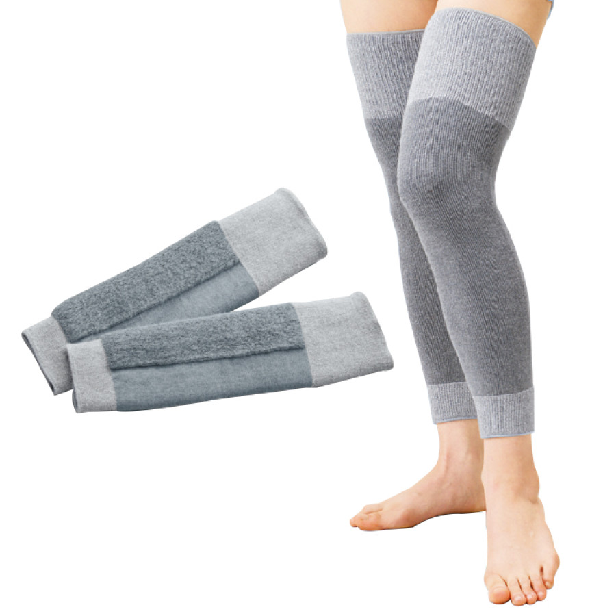 国産ふわふわ備長炭サポーターひざ用ロング2枚組