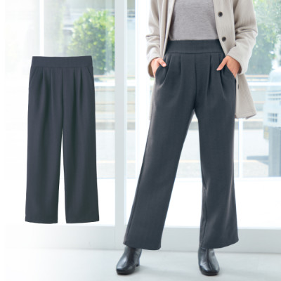＜eclaT style(R)＞スタイルアップ上品ワイドパンツ