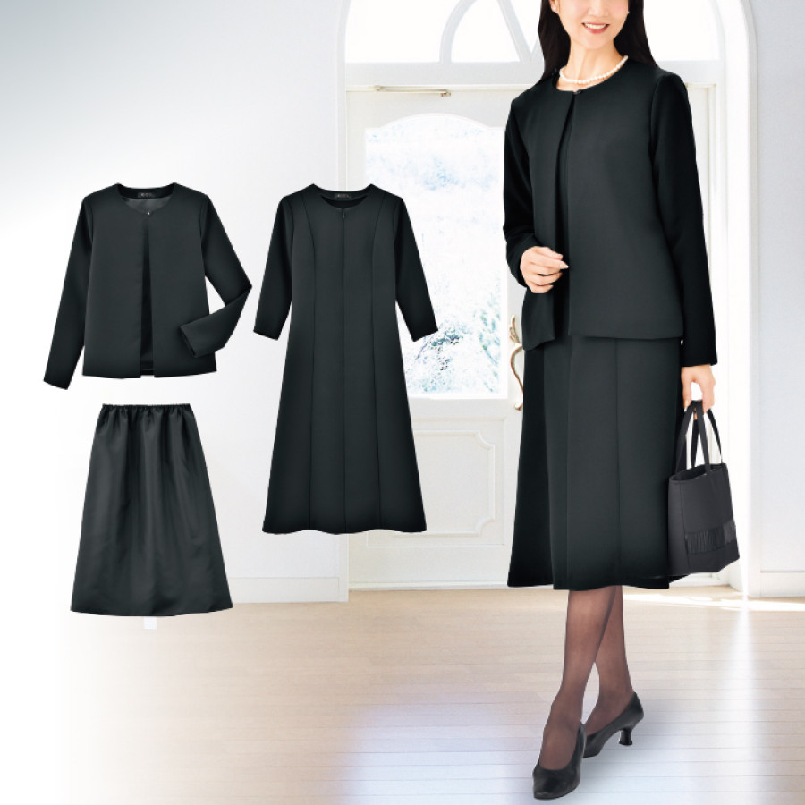 ＜eclaT style(R)BLACK＞フォーマルジャケット＆ワンピース 4L・5L