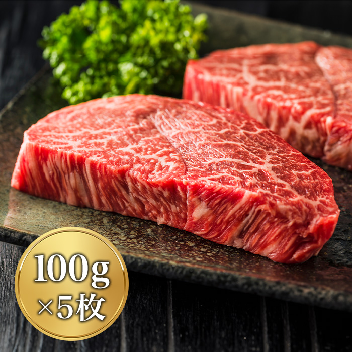 宮崎牛A4ランク以上モモステーキ(100g&times;5枚)