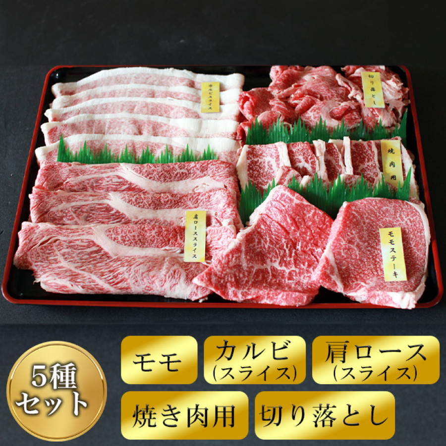 5種も入った!宮崎牛A4ランク以上福袋(5種1kg)