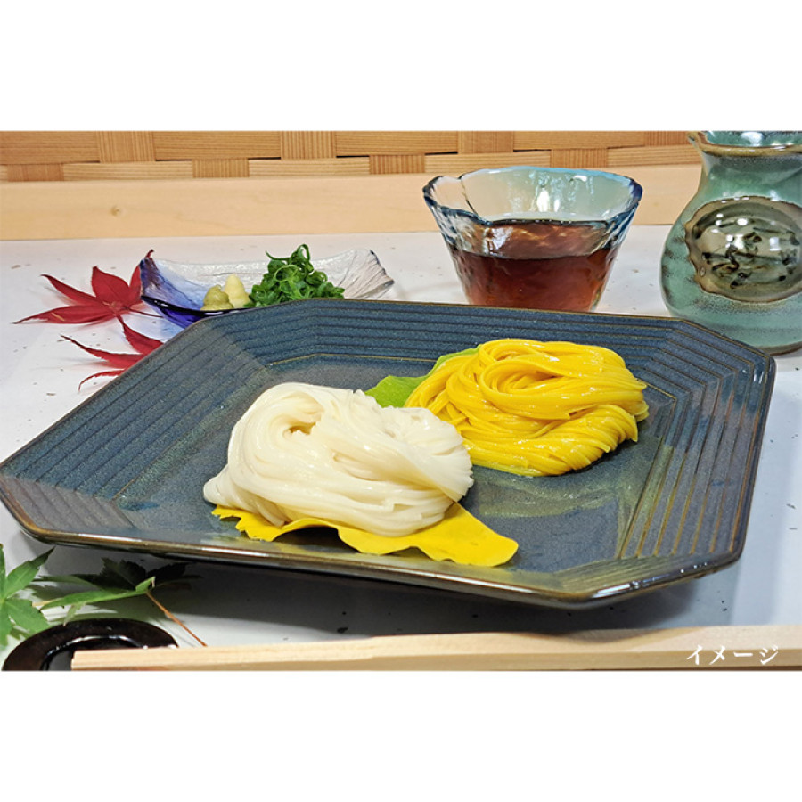 <秋田>稲庭手業うどん・稲庭薬膳うどん つゆ付セット