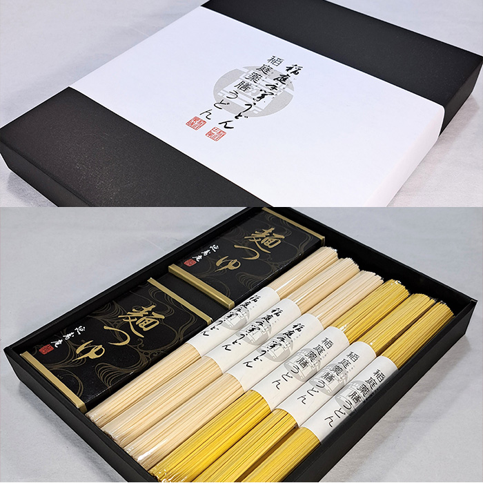 <秋田>稲庭手業うどん・稲庭薬膳うどん つゆ付セット