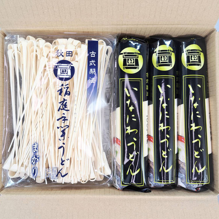 <秋田>お徳用稲庭手業うどん つゆ付詰合せ