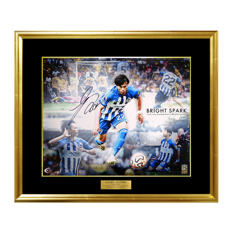 三笘薫 直筆サイン入り[世界限定22枚]グラフィックアート &rdquo;Bright Spark&rdquo;