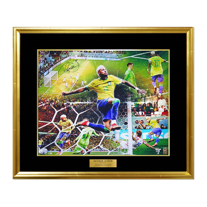 ネイマール直筆サイン入り[世界限定50枚]グラフィックアート &rdquo;The King&rdquo;