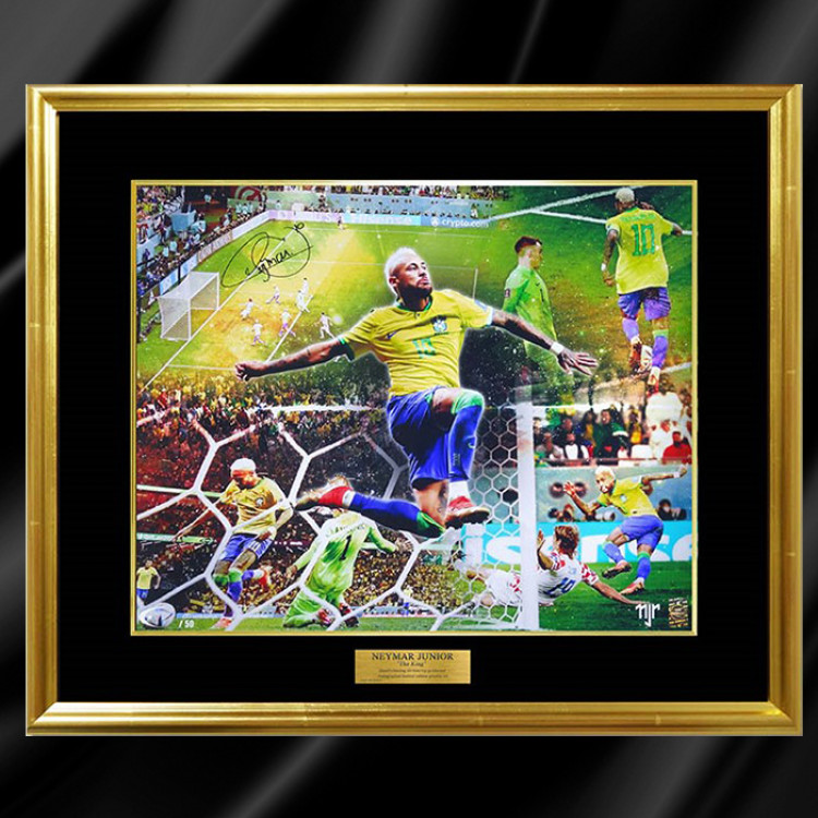 ネイマール直筆サイン入り[世界限定50枚]グラフィックアート &rdquo;The King&rdquo;