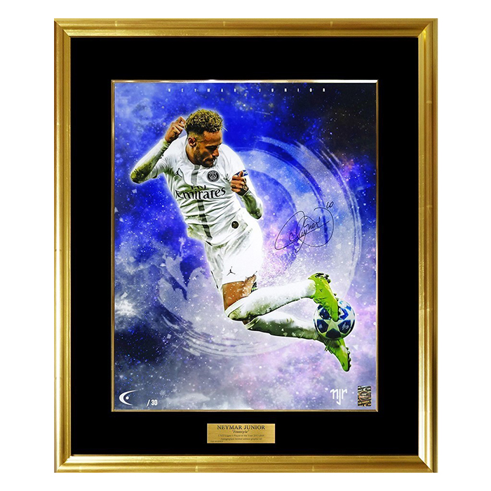 ネイマール直筆サイン入り[世界限定30枚]グラフィックアート &rdquo;Free style&rdquo;