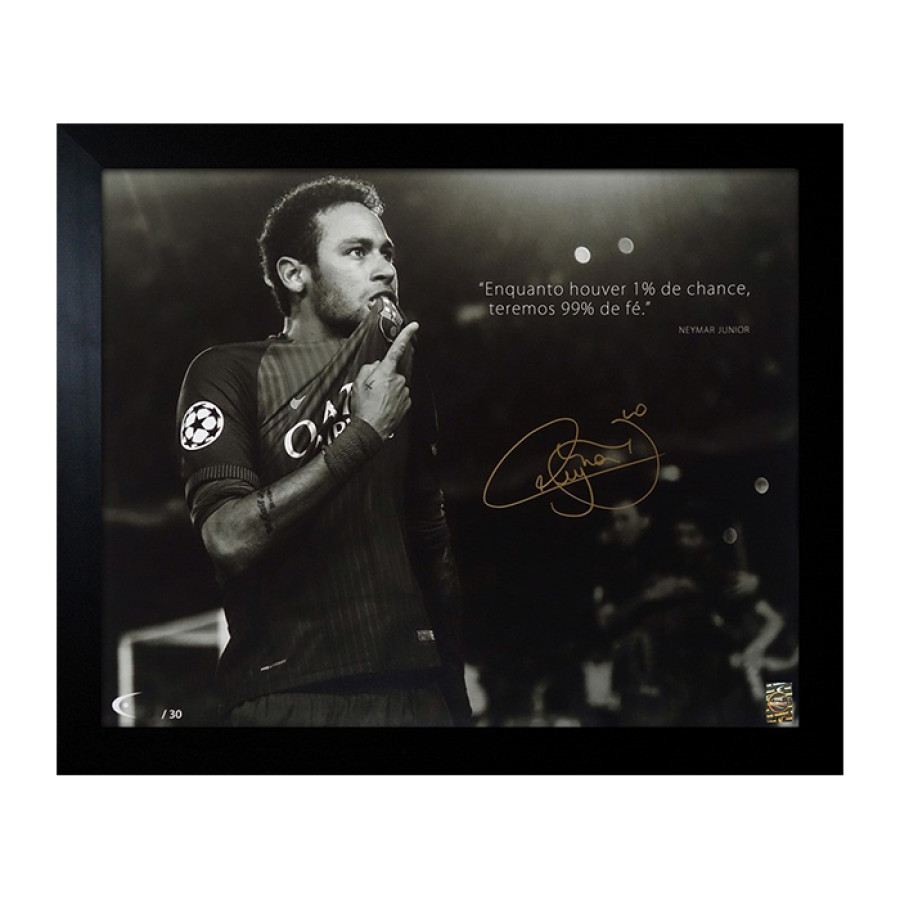 ネイマール直筆サイン入り[世界限定30枚]クォートアート &rdquo;Belief&rdquo;