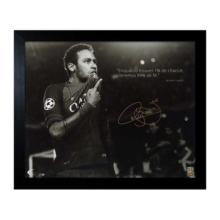 ネイマール直筆サイン入り[世界限定30枚]クォートアート &rdquo;Belief&rdquo;