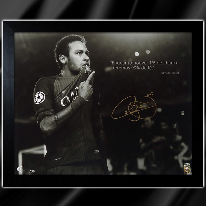 ネイマール直筆サイン入り[世界限定30枚]クォートアート &rdquo;Belief&rdquo;