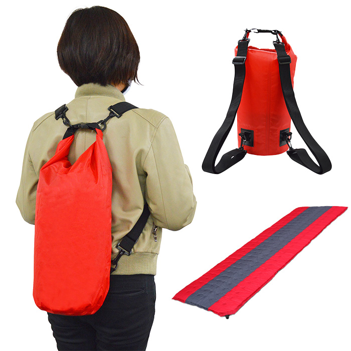 二人浮かべる膨張マットレス＆バックパック