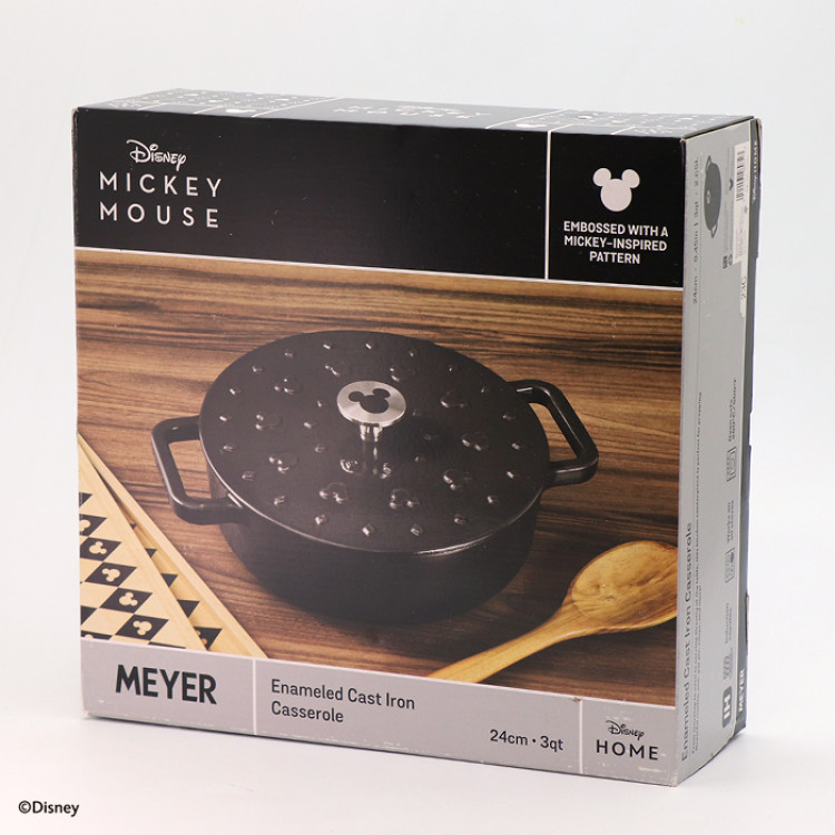 マイヤー ディズニーモノクロームコレクション キャストアイアンキャセロール
