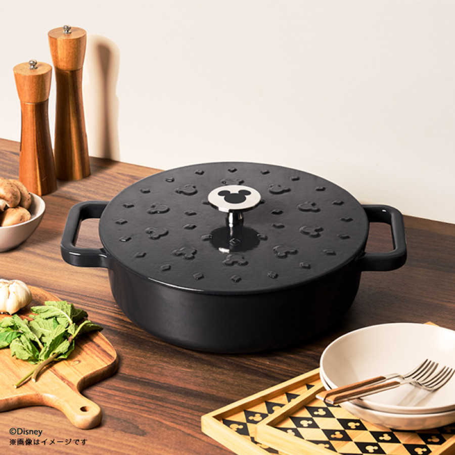 マイヤー ディズニーモノクロームコレクション キャストアイアンキャセロール