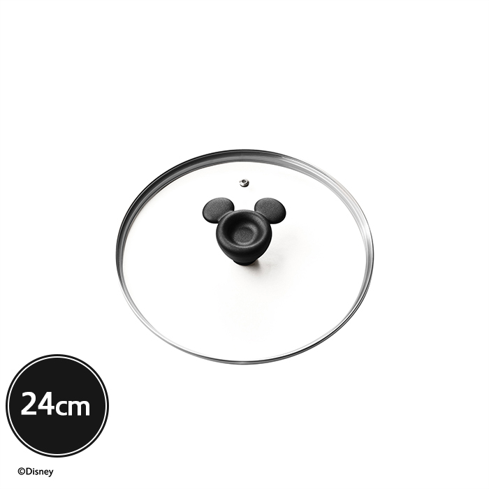 マイヤー　ディズニーモノクロームコレクション 24cm ガラスふた