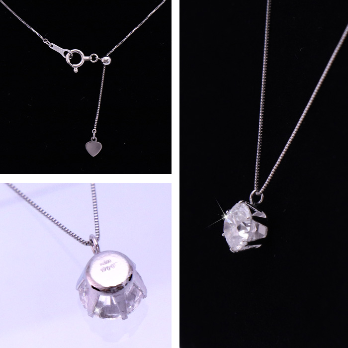 プラチナ大粒1.5ctDカラーGOODカットダイヤモンドペンダント