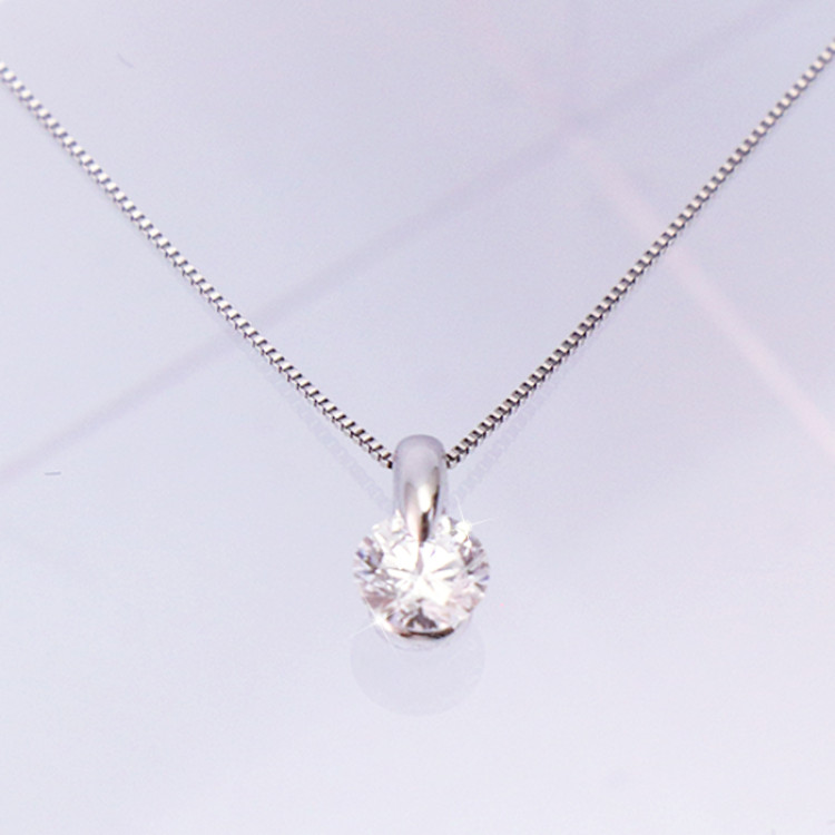 インターナリーフローレス・Dカラー・トリプルエクセレントカット0.3ctダイヤモンドペンダント