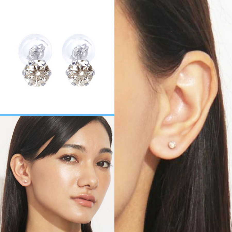 プラチナ合計0.5cダイヤモンドスタッドピアス