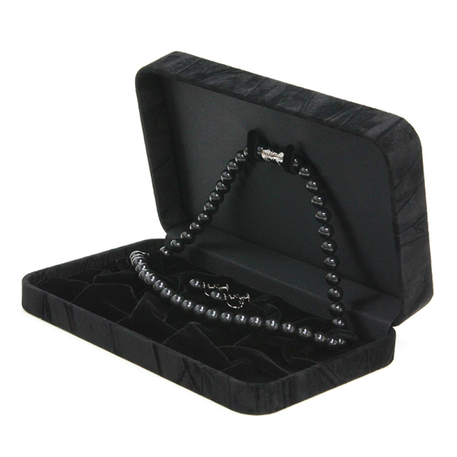 天然8mmジェット ネックレス＆イヤリング(ピアス) 2点セット