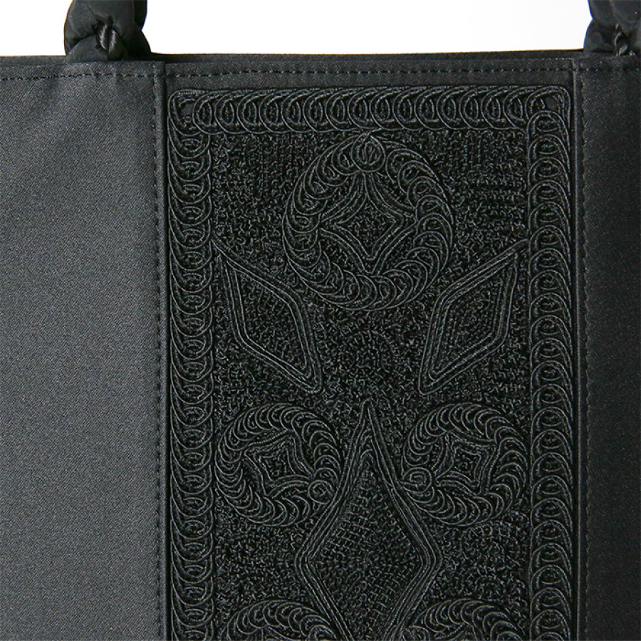 コード刺繍三つ編み手フォーマルトートバッグ